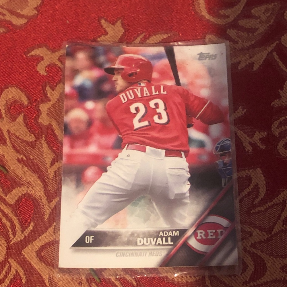 Topps Adam Duvall Cincinnati Reds Card - Red, White